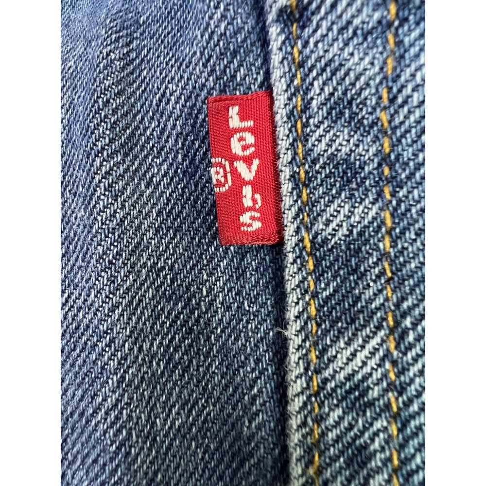 Levis 505 Jeans Mens 36x34 Blue Regular Straight Cotton Denim Pants Medium Wash - Picture 4 of 16